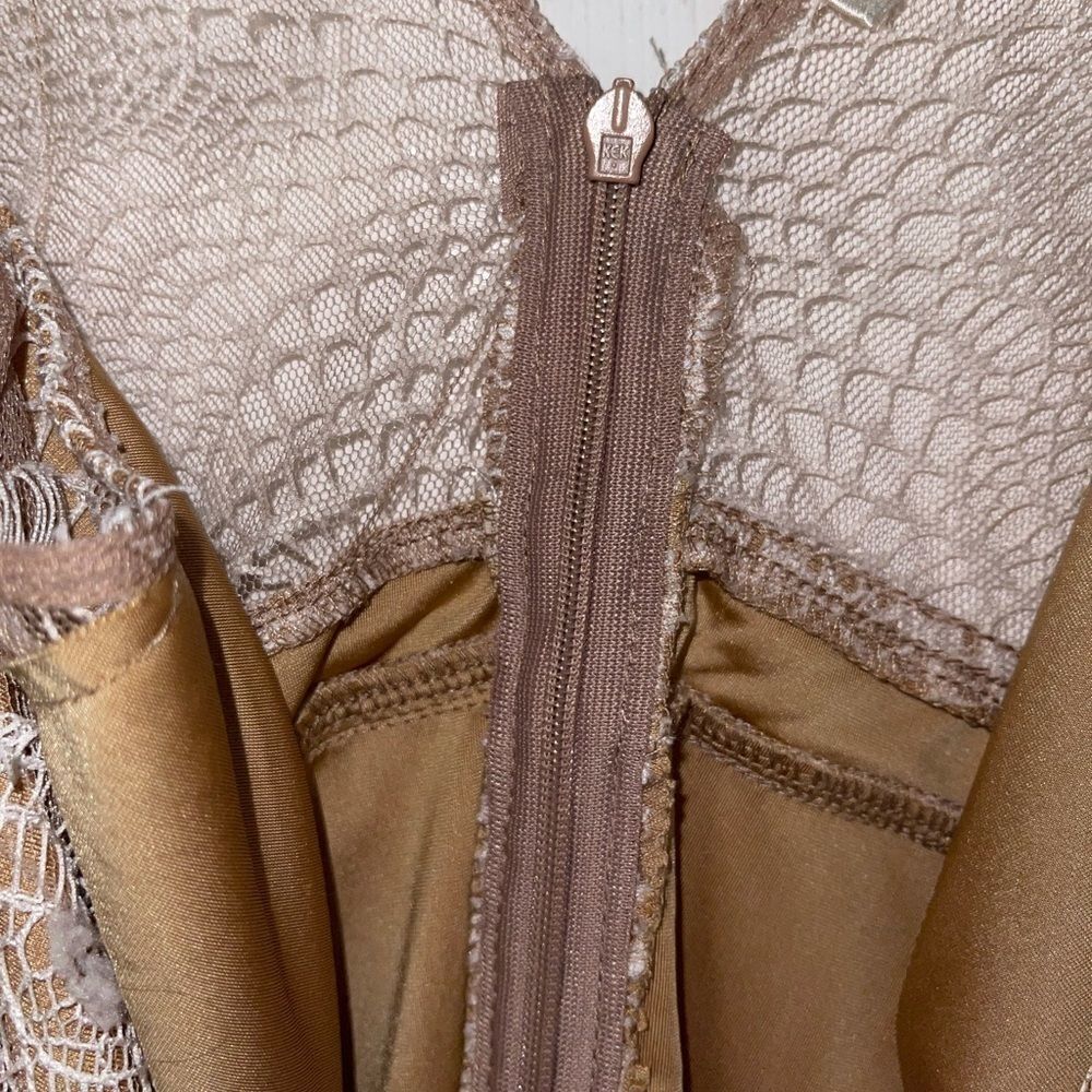 Beige And White Lace Flower Dress Beige And White… - image 7